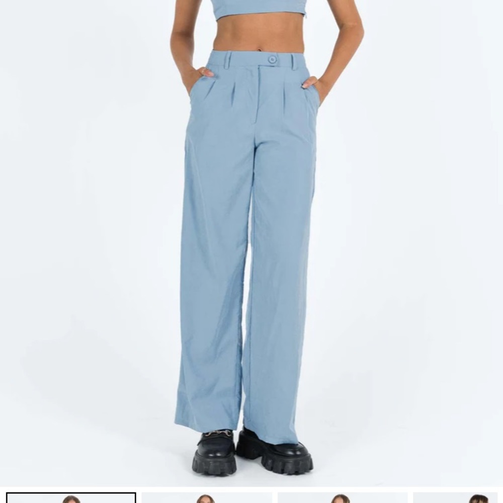 Princess Polly Huxley Pants Blue Sz US 8